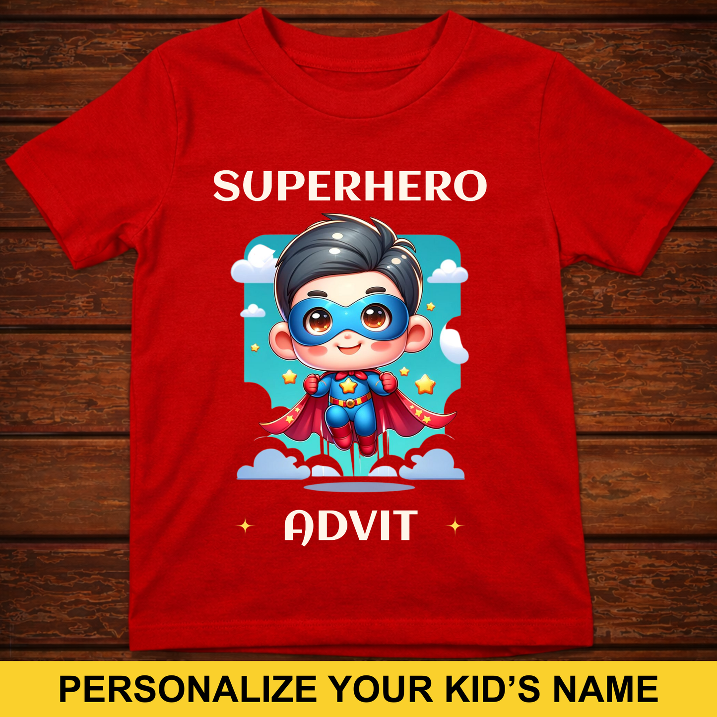 CUSTOMIZED-SUPERHERO KIDS CLASSIC T-SHIRT