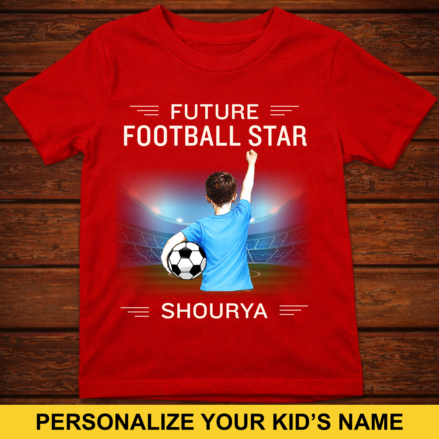 CUSTOMIZED-FUTURE FOOTBALL STAR (BOY) KIDS CLASSIC T-SHIRT