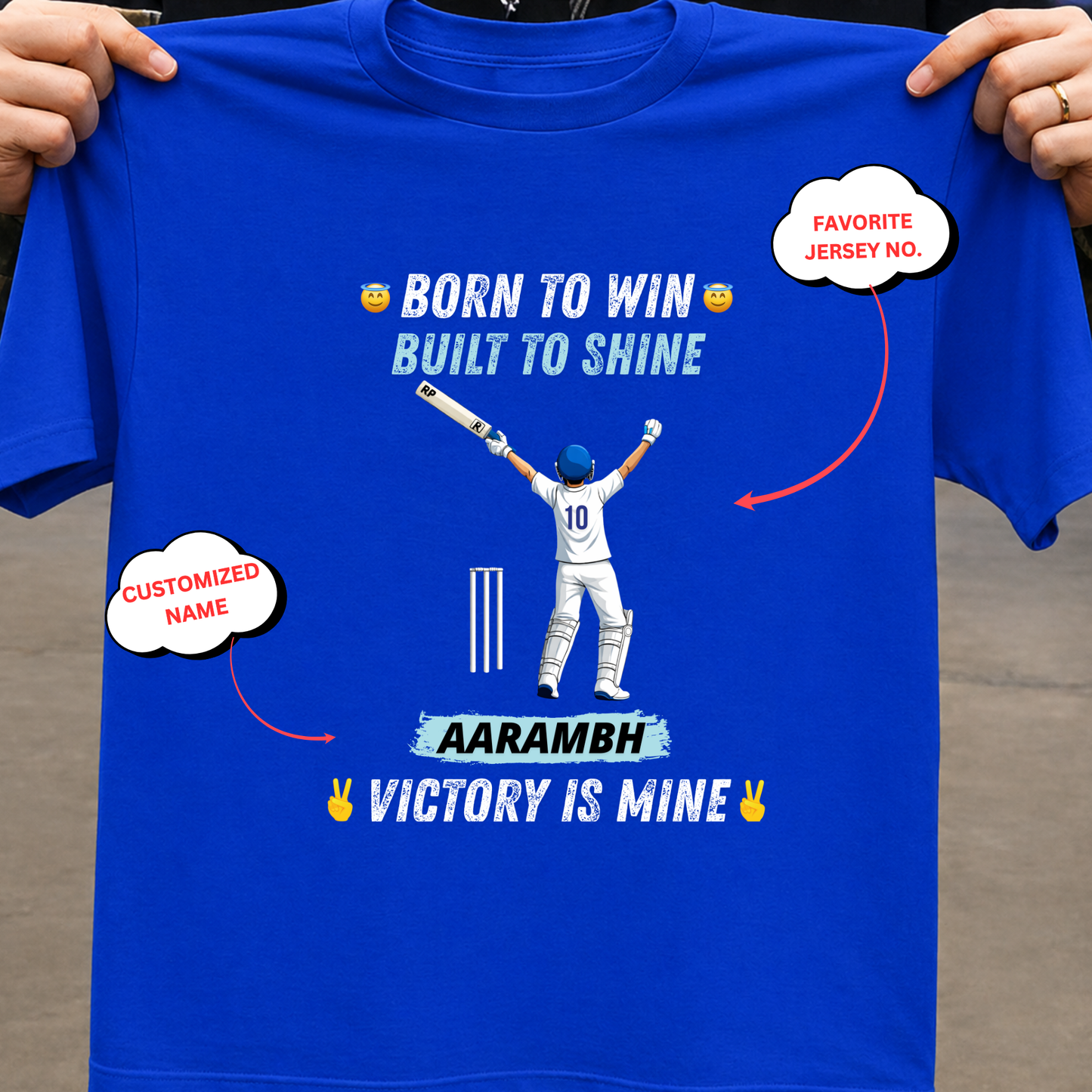 CUSTOMIZATION-BORN TO WIN, BUILT TO SHINE-CLASSIC T-SHIRT