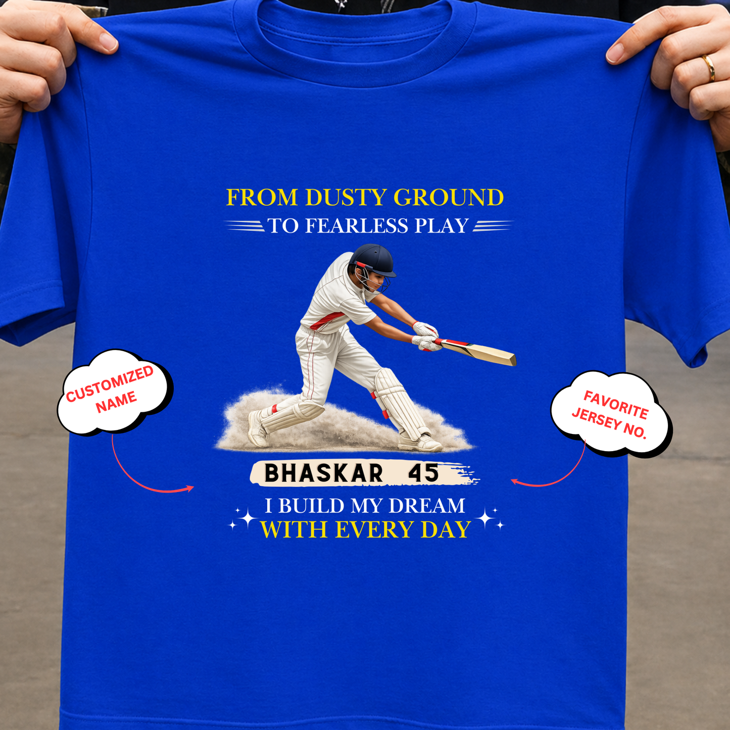 CUSTOMIZATION-DUSTY GROUND TO FEARLESS PLAY-CLASSIC T-SHIRT