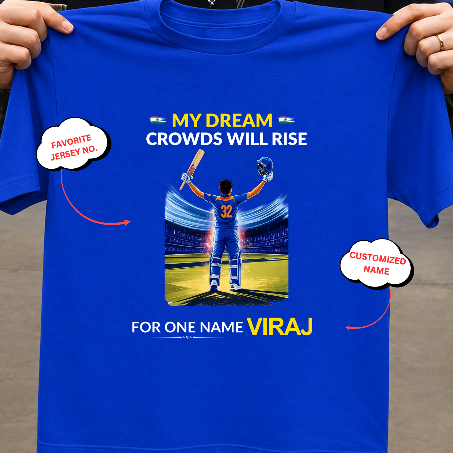 CUSTOMIZATION-MY DREAM-CROWDS WILL RISE-CLASSIC T-SHIRT