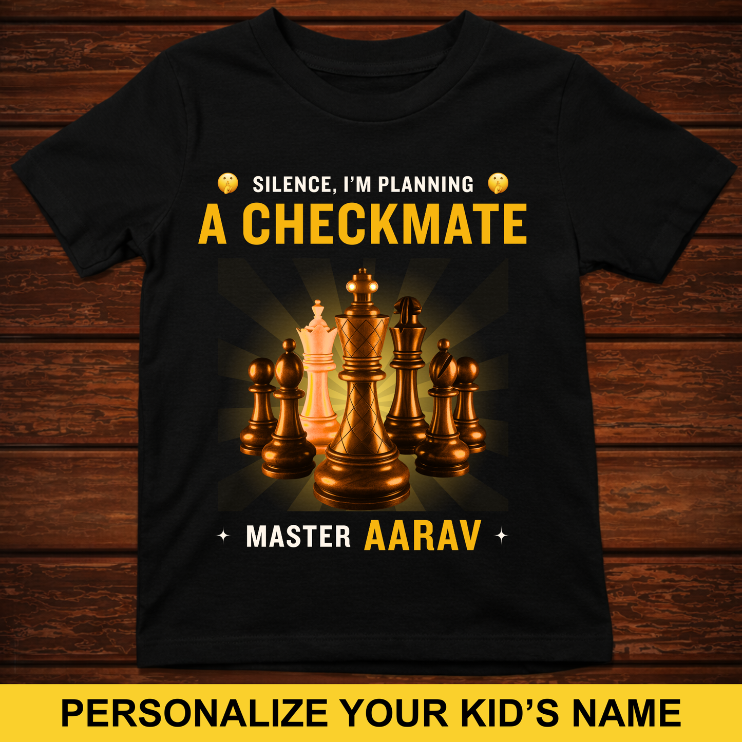 CUSTOMIZED-SILENCE, I'M PLANNING A CHECKMATE (CESS) KIDS CLASSIC T-SHIRT