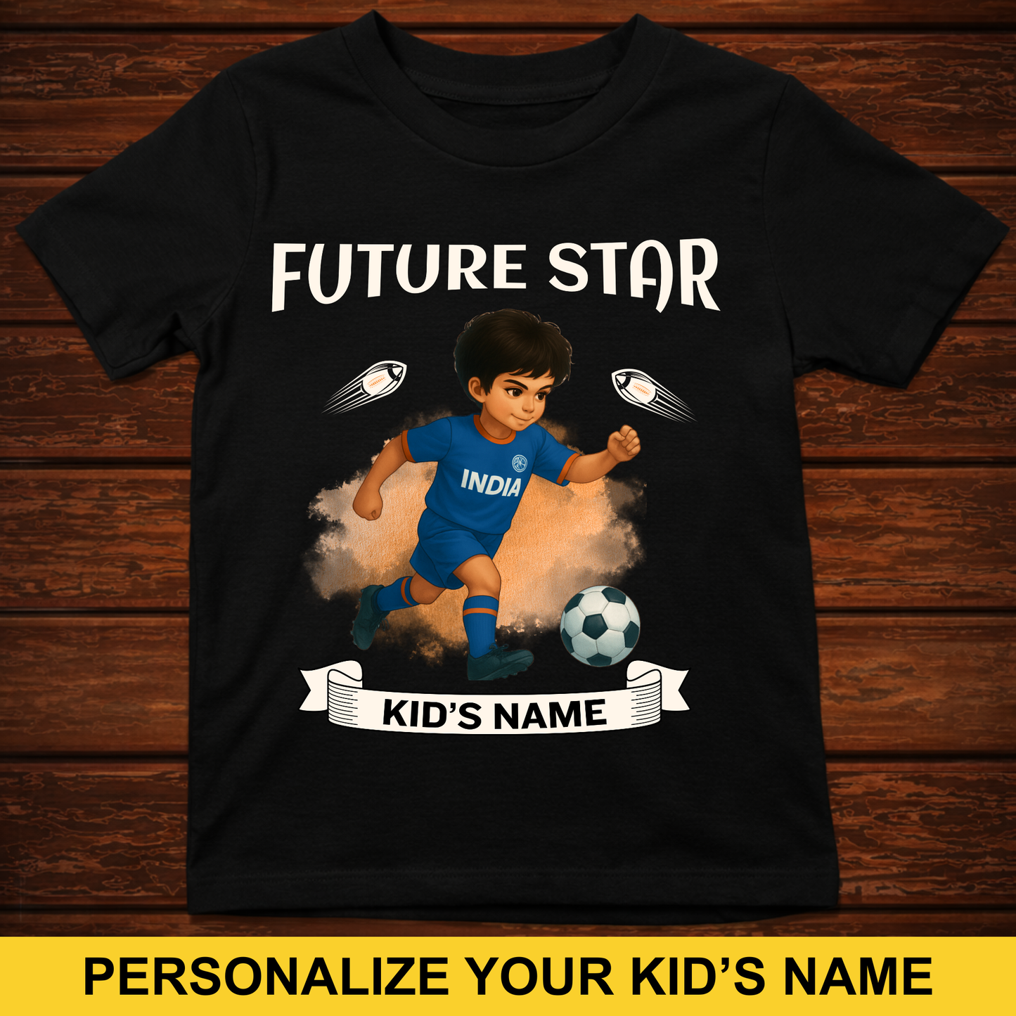CUSTOMIZED-FUTURE STAR FOOTBALL (BOY) KIDS CLASSIC T-SHIRT
