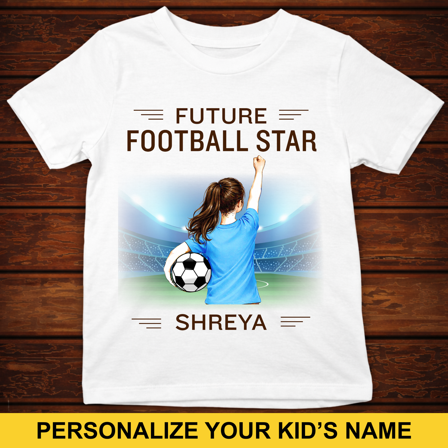CUSTOMIZED-FUTURE FOOTBALL STAR (GIRL) KIDS CLASSIC T-SHIRT