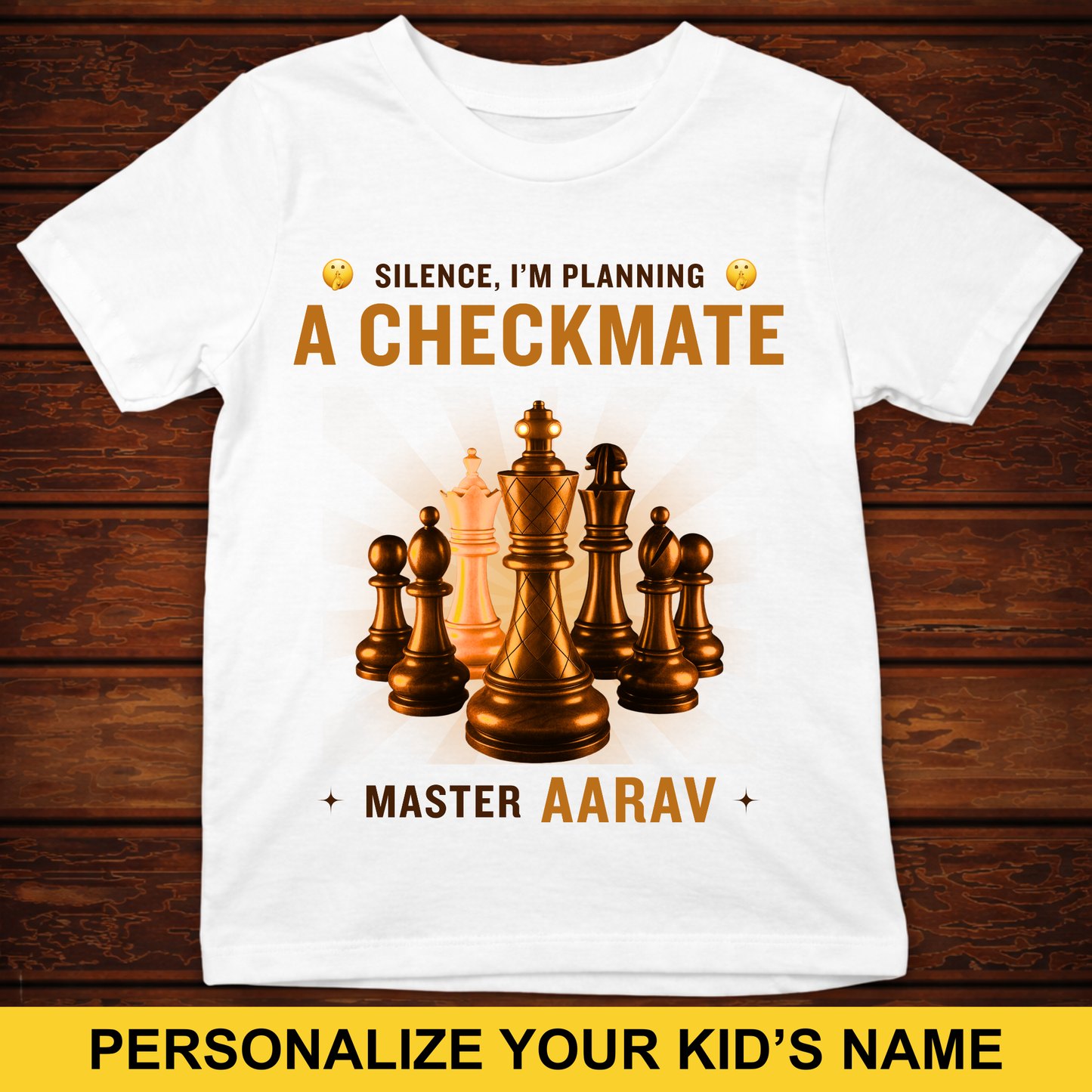 CUSTOMIZED-SILENCE, I'M PLANNING A CHECKMATE (CESS) KIDS CLASSIC T-SHIRT