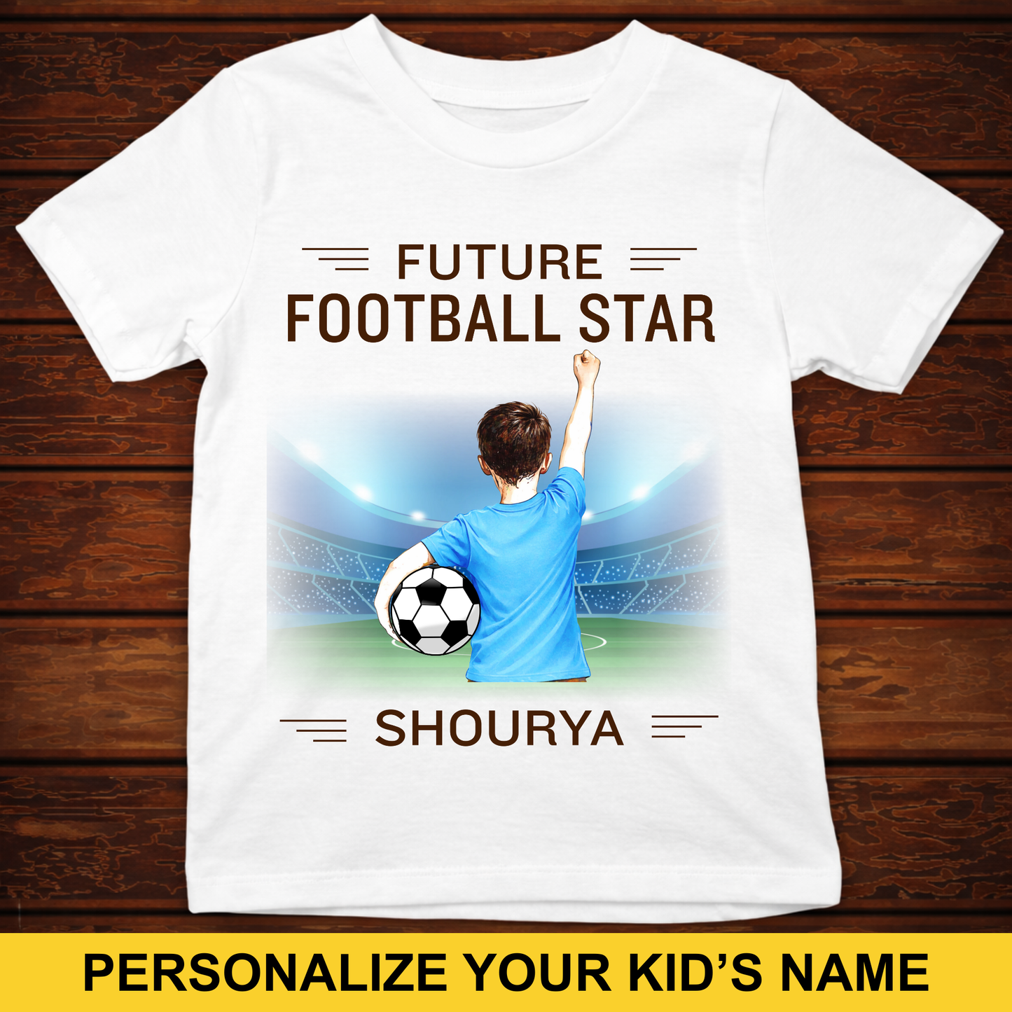 CUSTOMIZED-FUTURE FOOTBALL STAR (BOY) KIDS CLASSIC T-SHIRT