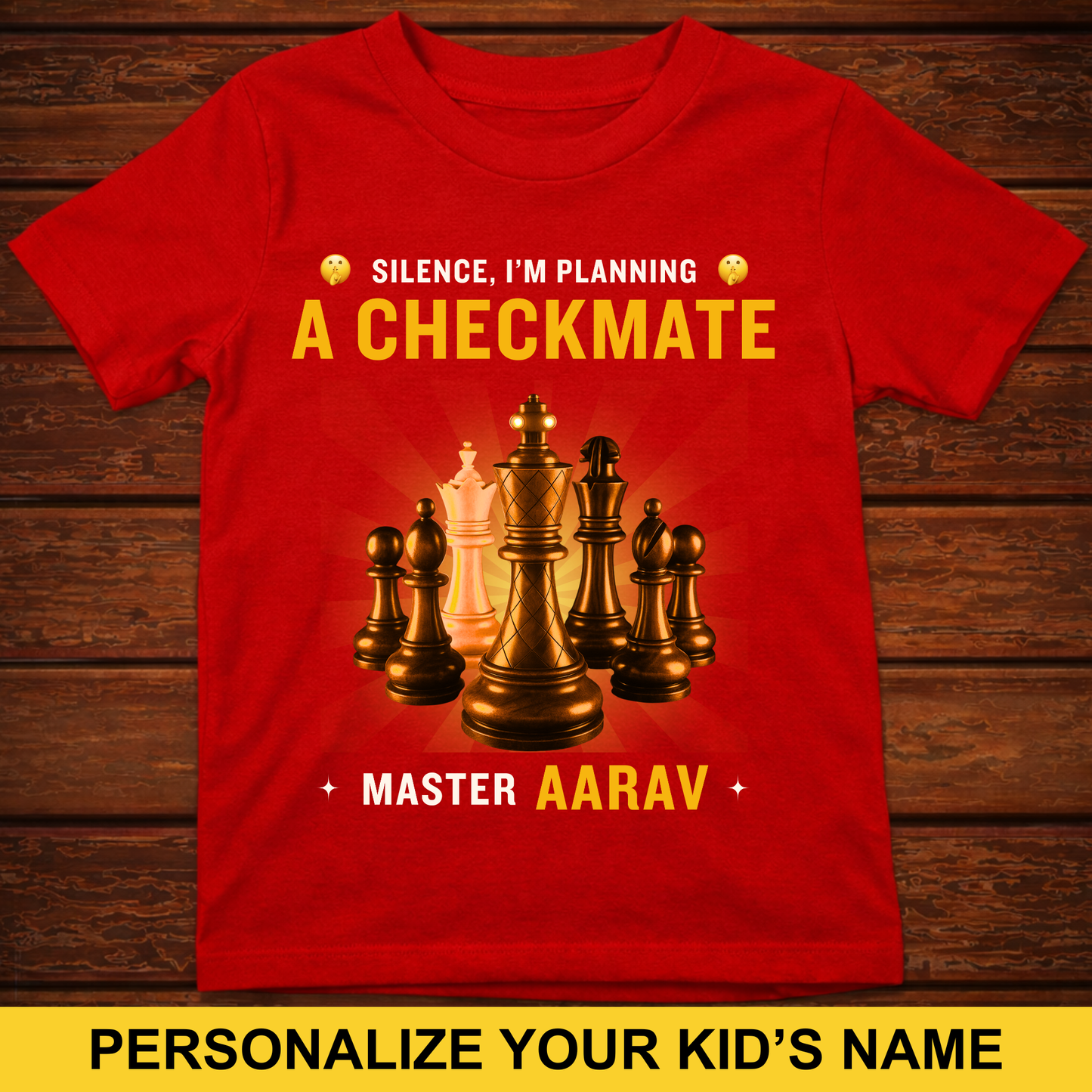 CUSTOMIZED-SILENCE, I'M PLANNING A CHECKMATE (CESS) KIDS CLASSIC T-SHIRT
