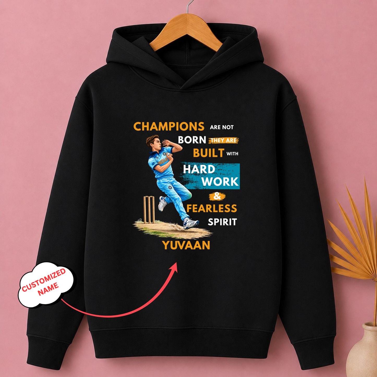 CUSTOMIZED-CHAMPIONS BUILT WITH HARD WORK-CLASSIC HOODIE