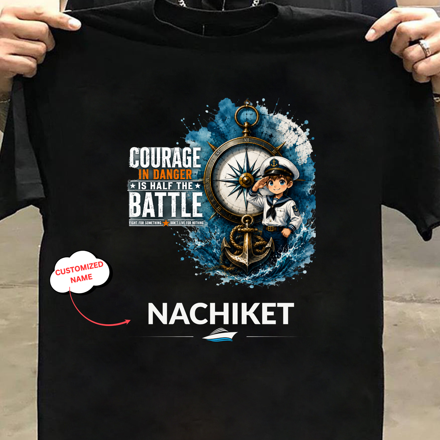 CUSTOMIZATION-COURAGE IN DANGER-CLASSIC T-SHIRT