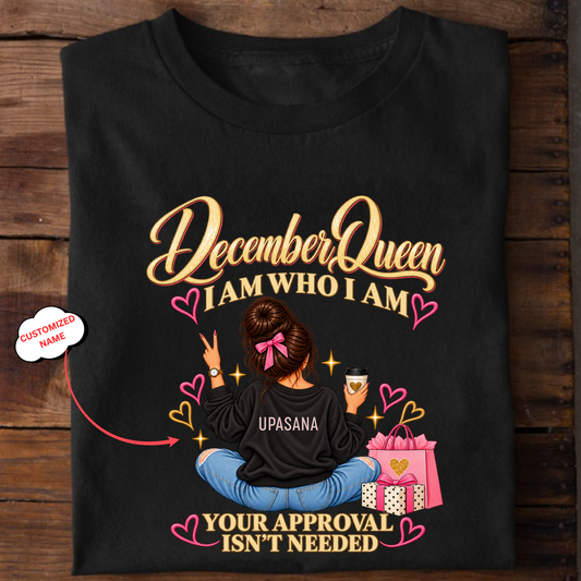 CUSTOMIZED-DECEMBER QUEEN CLASSIC T-SHIRT
