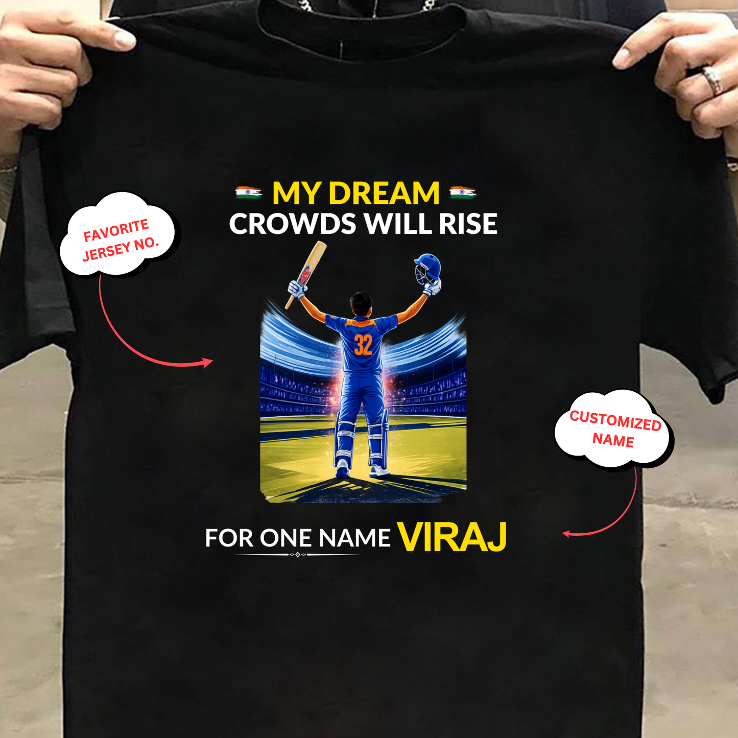 CUSTOMIZATION-MY DREAM-CROWDS WILL RISE-CLASSIC T-SHIRT