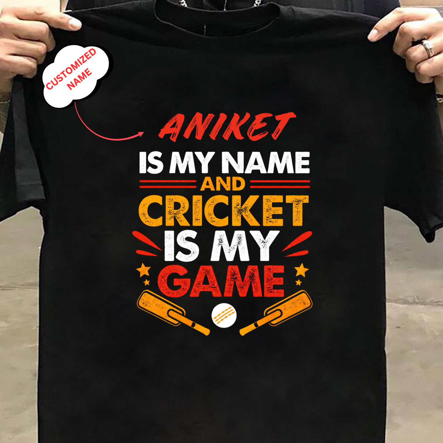 CUSTOMIZATION-CRICKET IS MY GAME-CLASSIC T-SHIRT