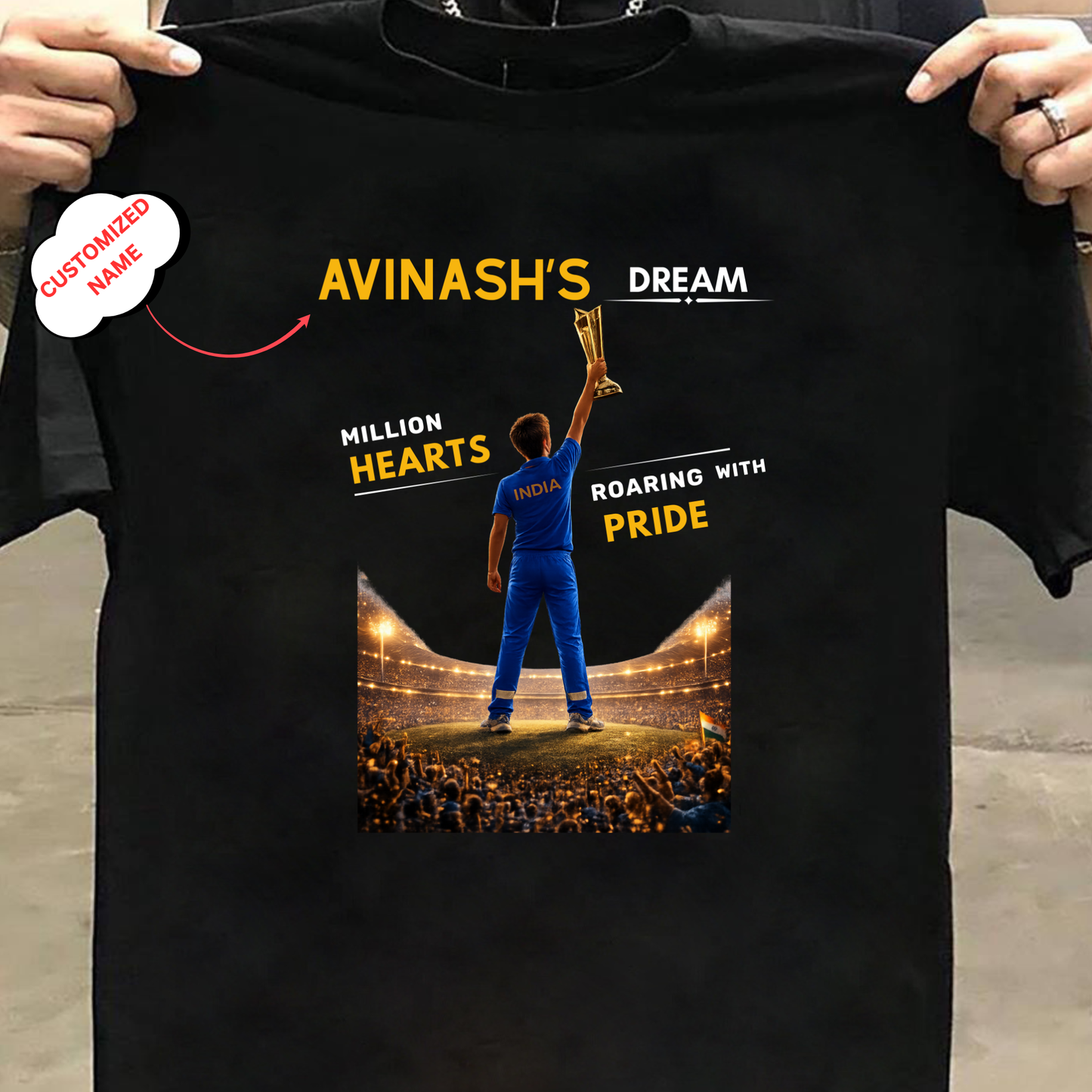 CUSTOMIZATION-MILLION HEARTS, ROARING WITH PRIDE-CLASSIC T-SHIRT