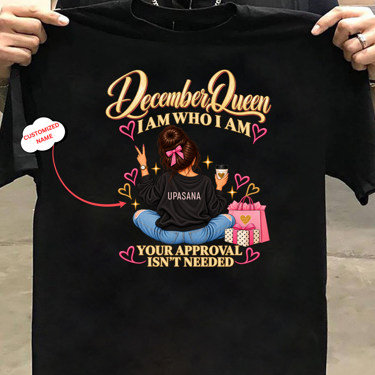 CUSTOMIZED-DECEMBER QUEEN CLASSIC T-SHIRT