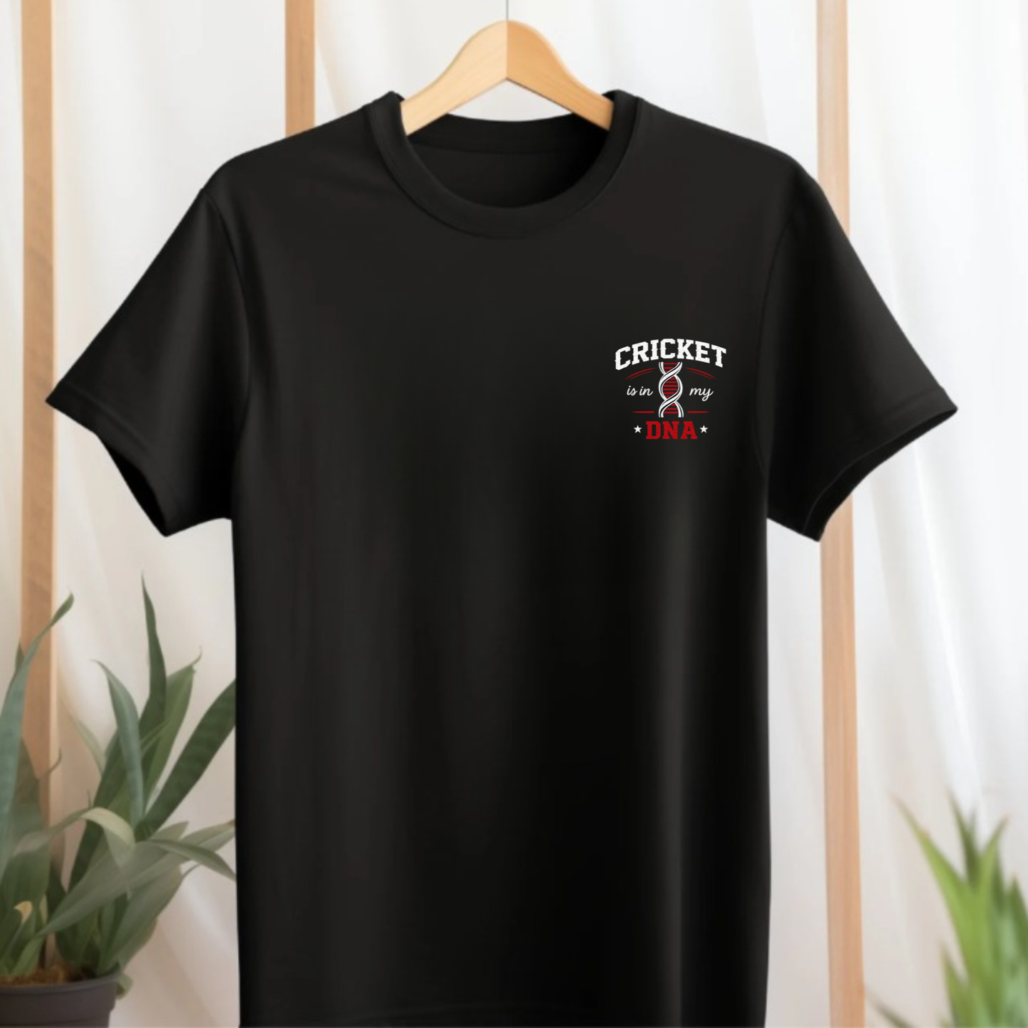CUSTOMIZATION-CRICKET IS IN MY DNA FRONT AND BACK PRINT-CLASSIC T-SHIRT