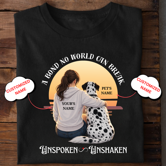 CUSTOMIZATION-UNSPOKEN,UNSHAKEN (PET LOVER)-PREMIUM WOMAN CLASSIC T-SHIRT