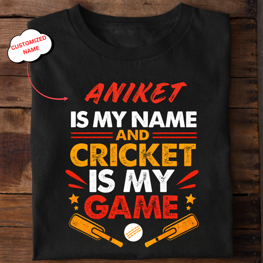 CUSTOMIZATION-CRICKET IS MY GAME-CLASSIC T-SHIRT