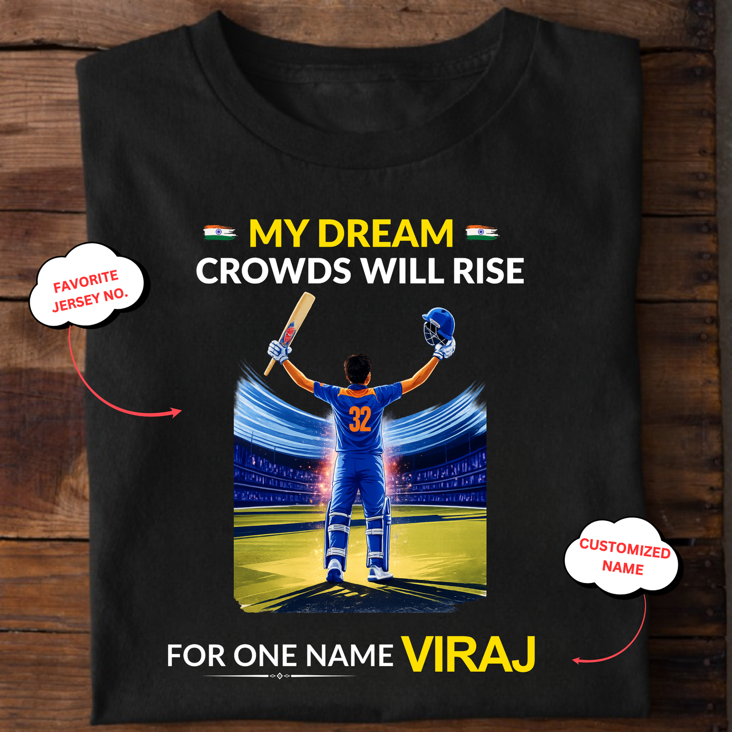 CUSTOMIZATION-MY DREAM-CROWDS WILL RISE-CLASSIC T-SHIRT
