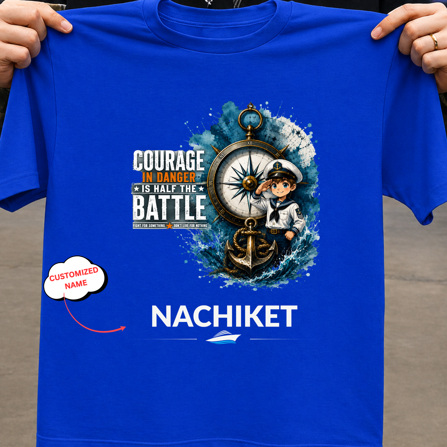 CUSTOMIZATION-COURAGE IN DANGER-CLASSIC T-SHIRT