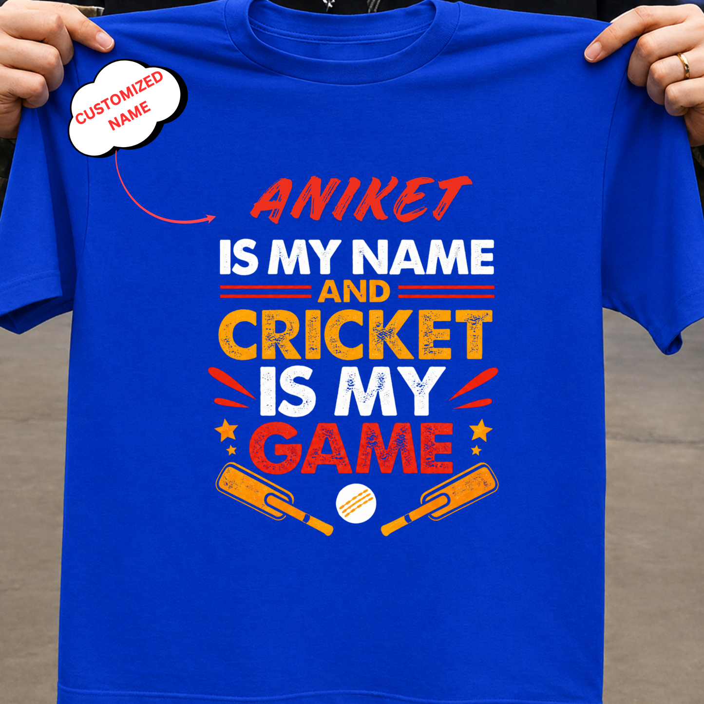 CUSTOMIZATION-CRICKET IS MY GAME-CLASSIC T-SHIRT
