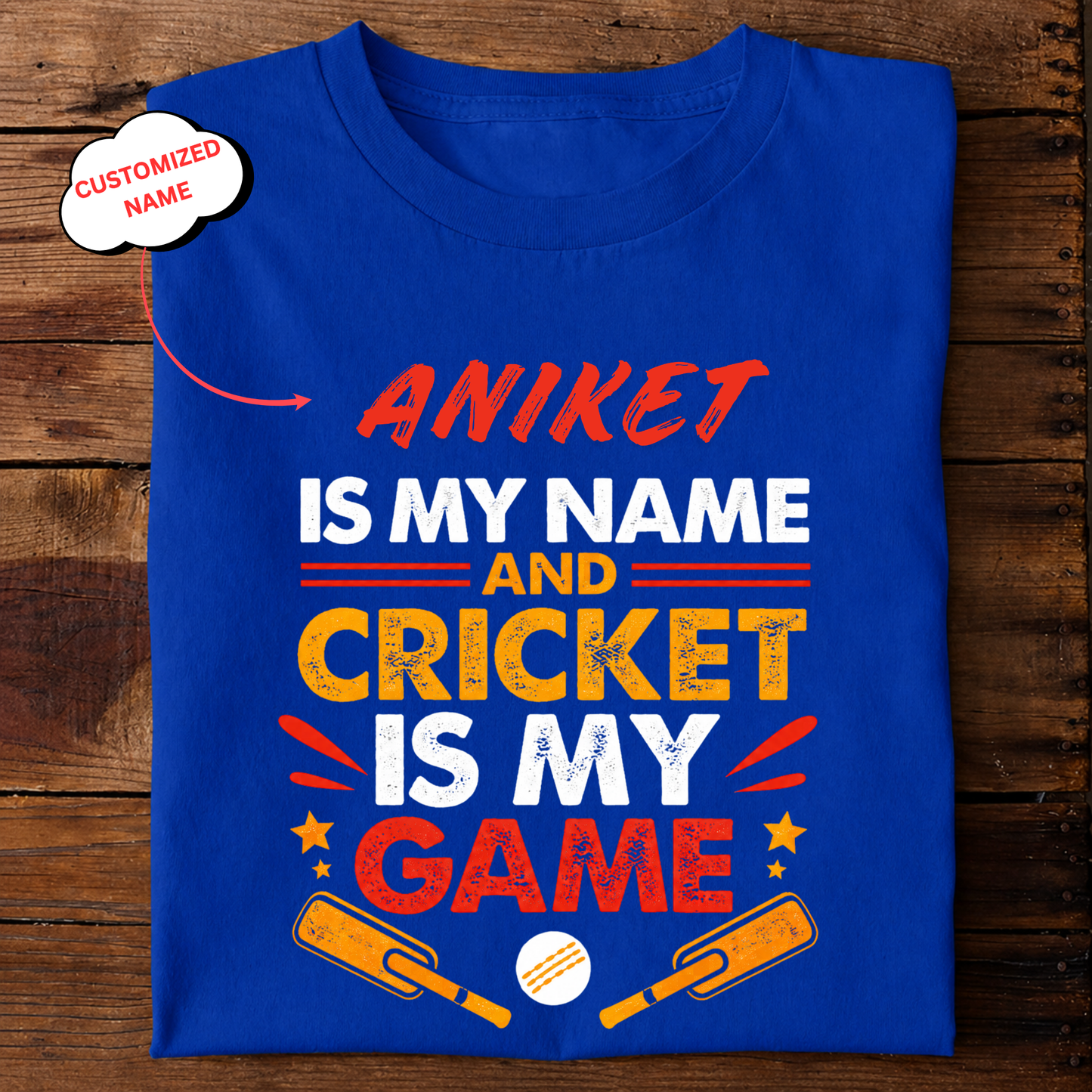CUSTOMIZATION-CRICKET IS MY GAME-CLASSIC T-SHIRT