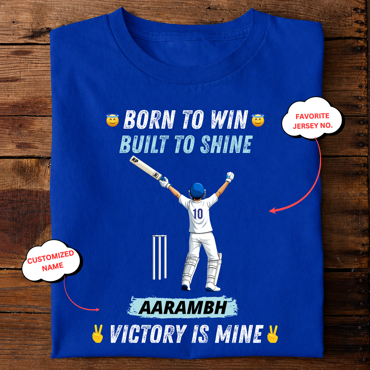 CUSTOMIZATION-BORN TO WIN, BUILT TO SHINE-CLASSIC T-SHIRT