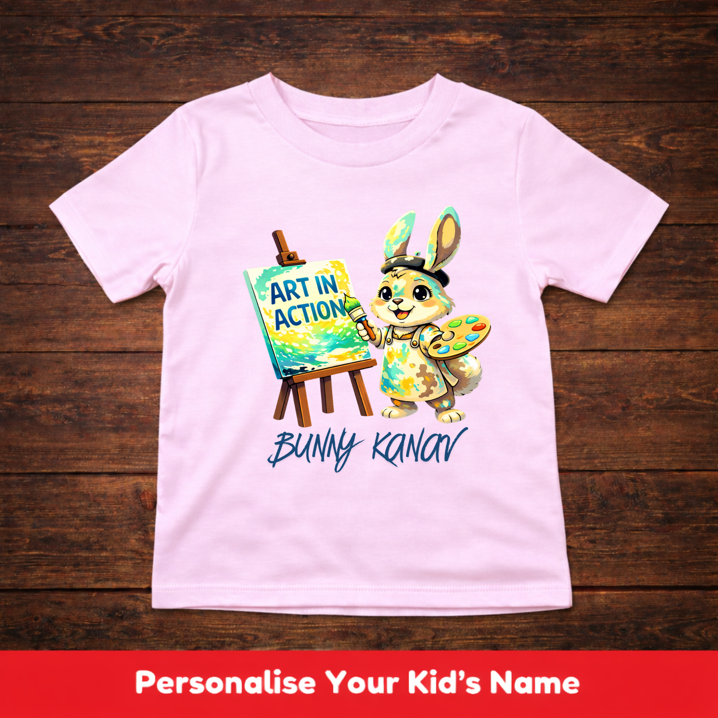 CUSTOMIZED-ART IN ACTION(ARTIST)-KIDS UNISEX T-SHIRT