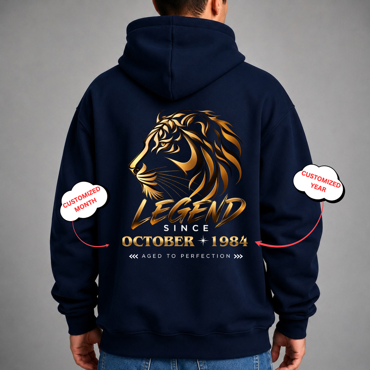 CUSTOMIZED-LEGEND SINCE DAY ONE CLASSIC HOODIE BACK PRINT
