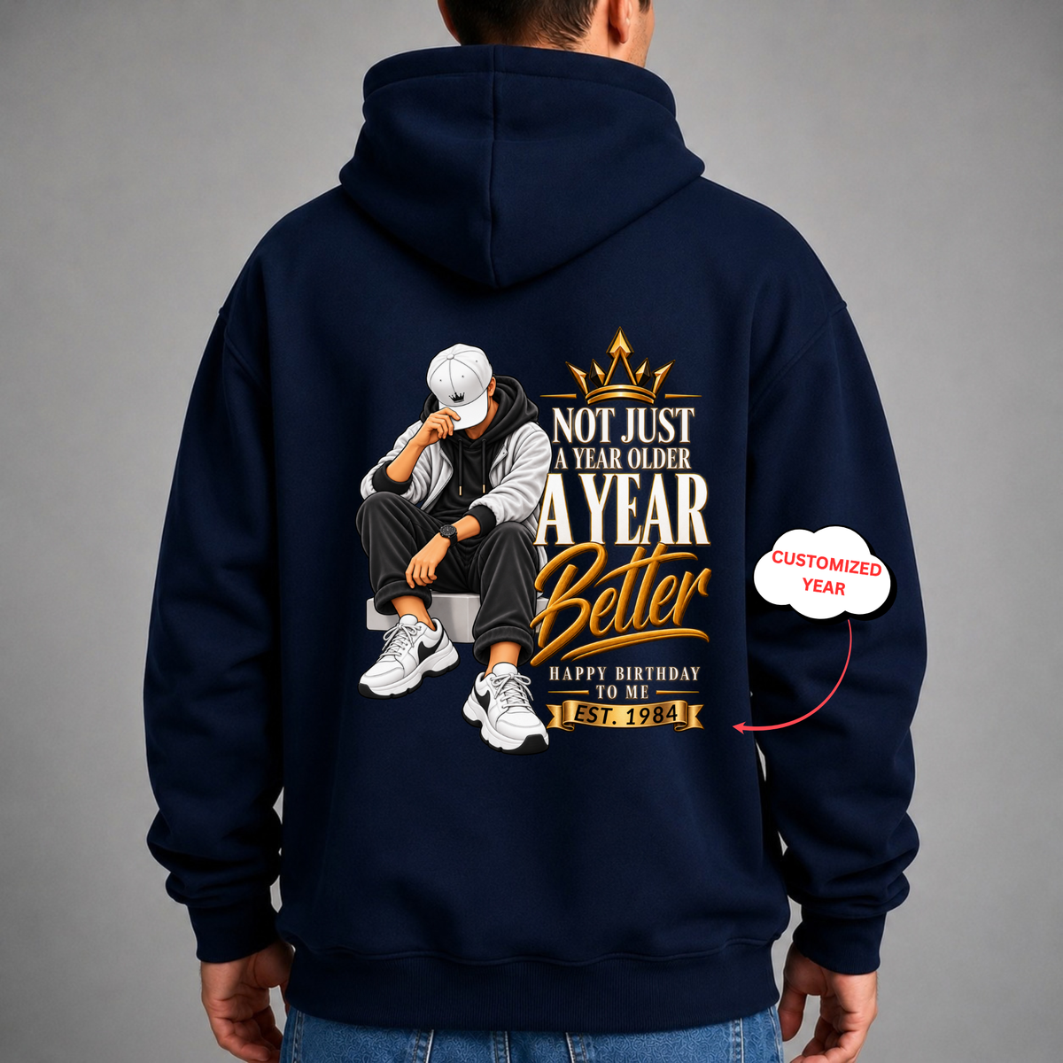CUSTOMIZED-A BETTER YEAR CLASSIC HOODIE BACK PRINT