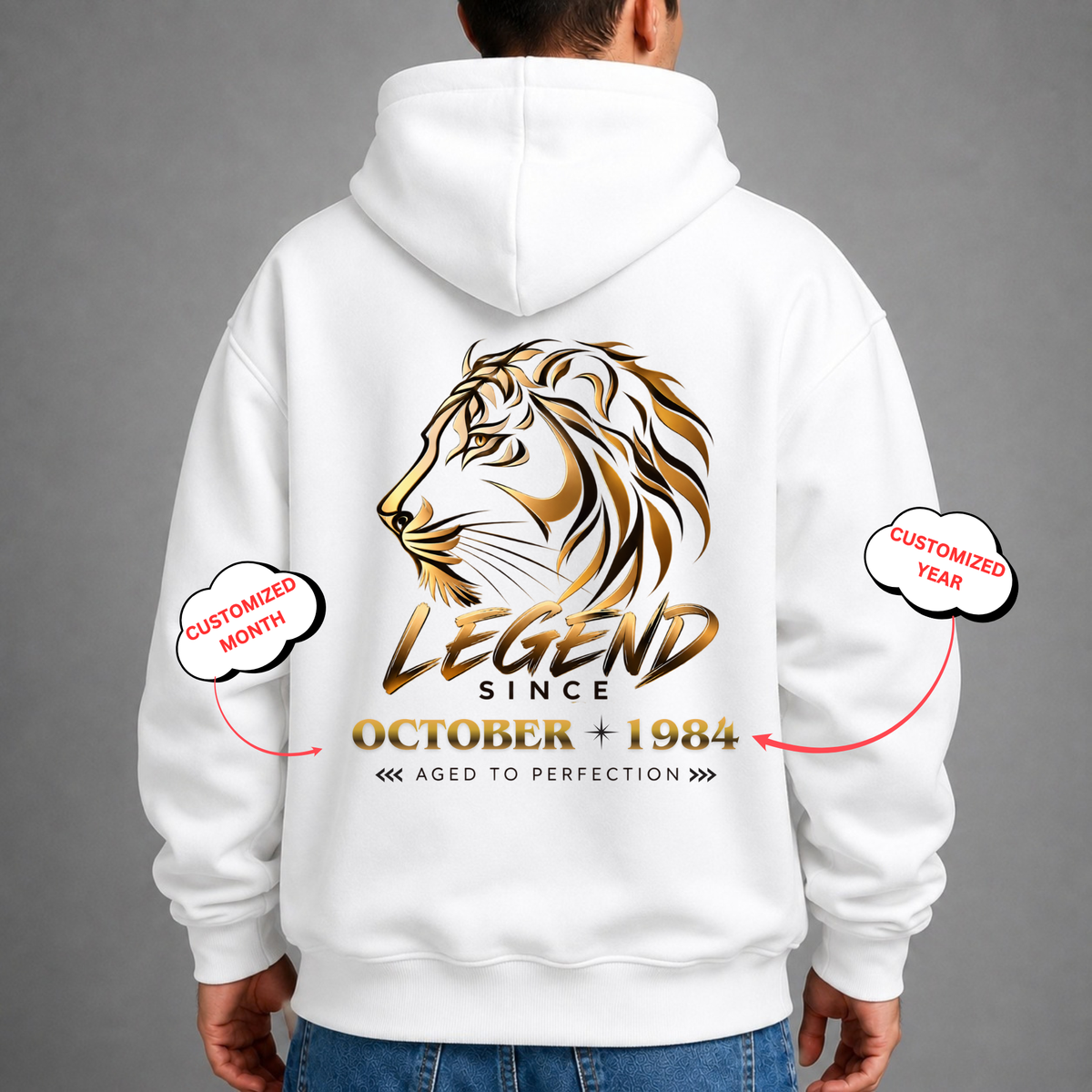 CUSTOMIZED-LEGEND SINCE DAY ONE CLASSIC HOODIE BACK PRINT