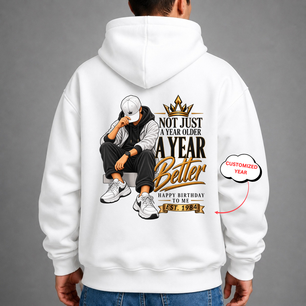 CUSTOMIZED-A BETTER YEAR CLASSIC HOODIE BACK PRINT