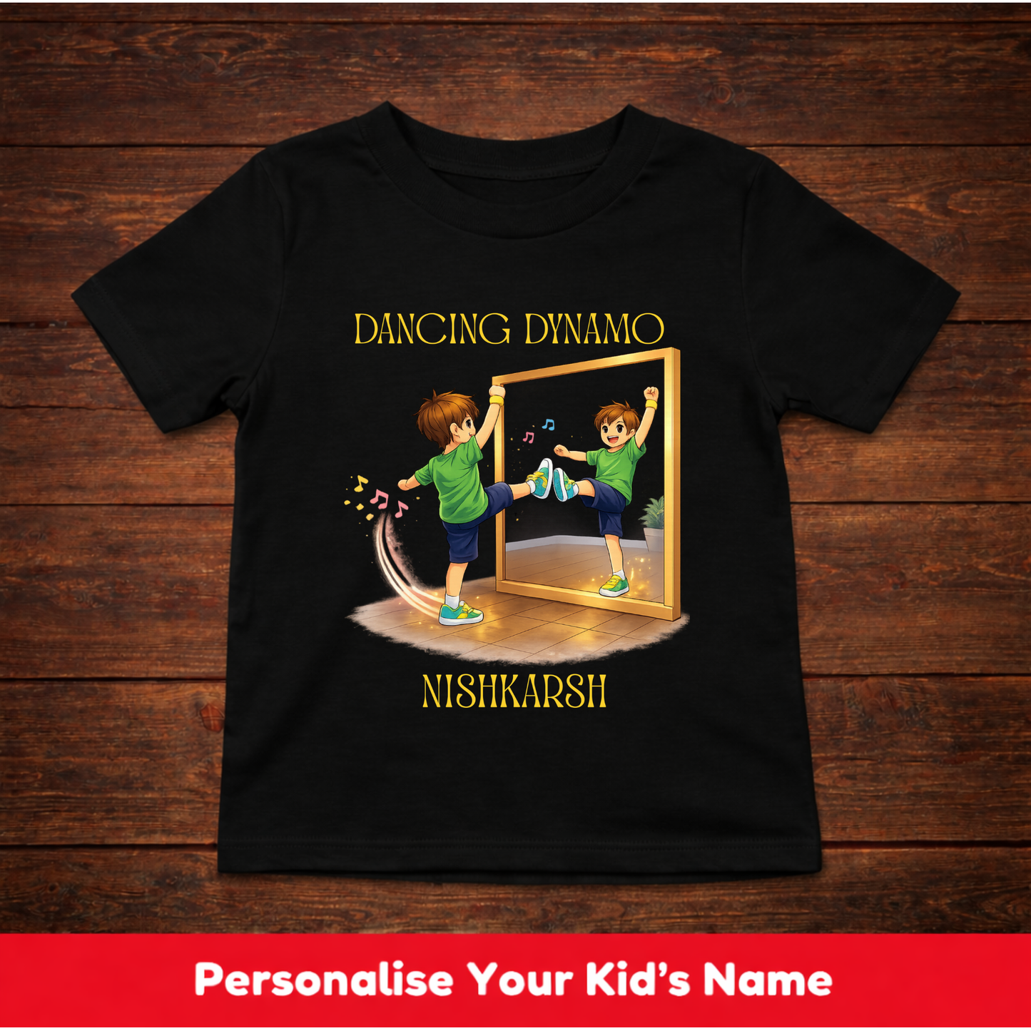 CUSTOMIZED-DANCING DYNAMO(DANCE)-BOY KIDS T-SHIRT