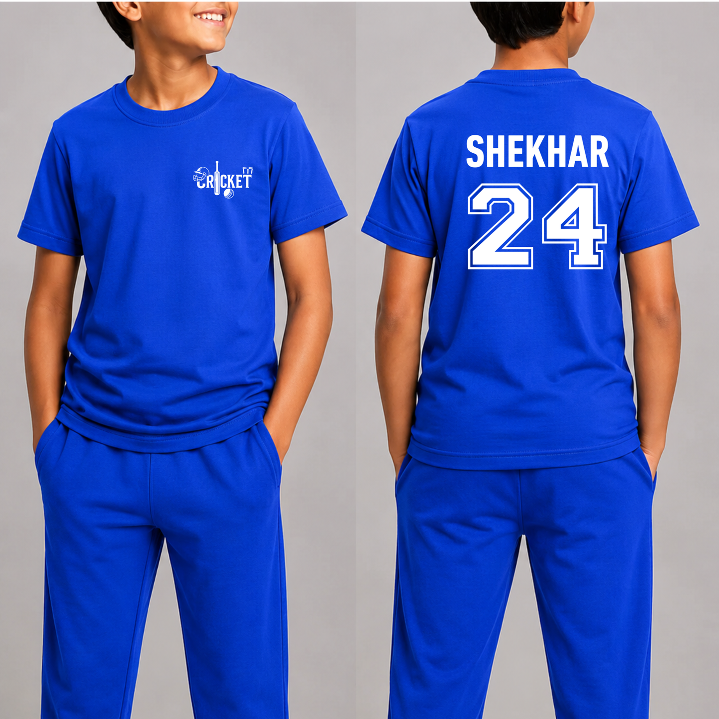 CUSTOMIZATION-CRICKET FRONT AND BACK PRINT-CLASSIC T-SHIRT