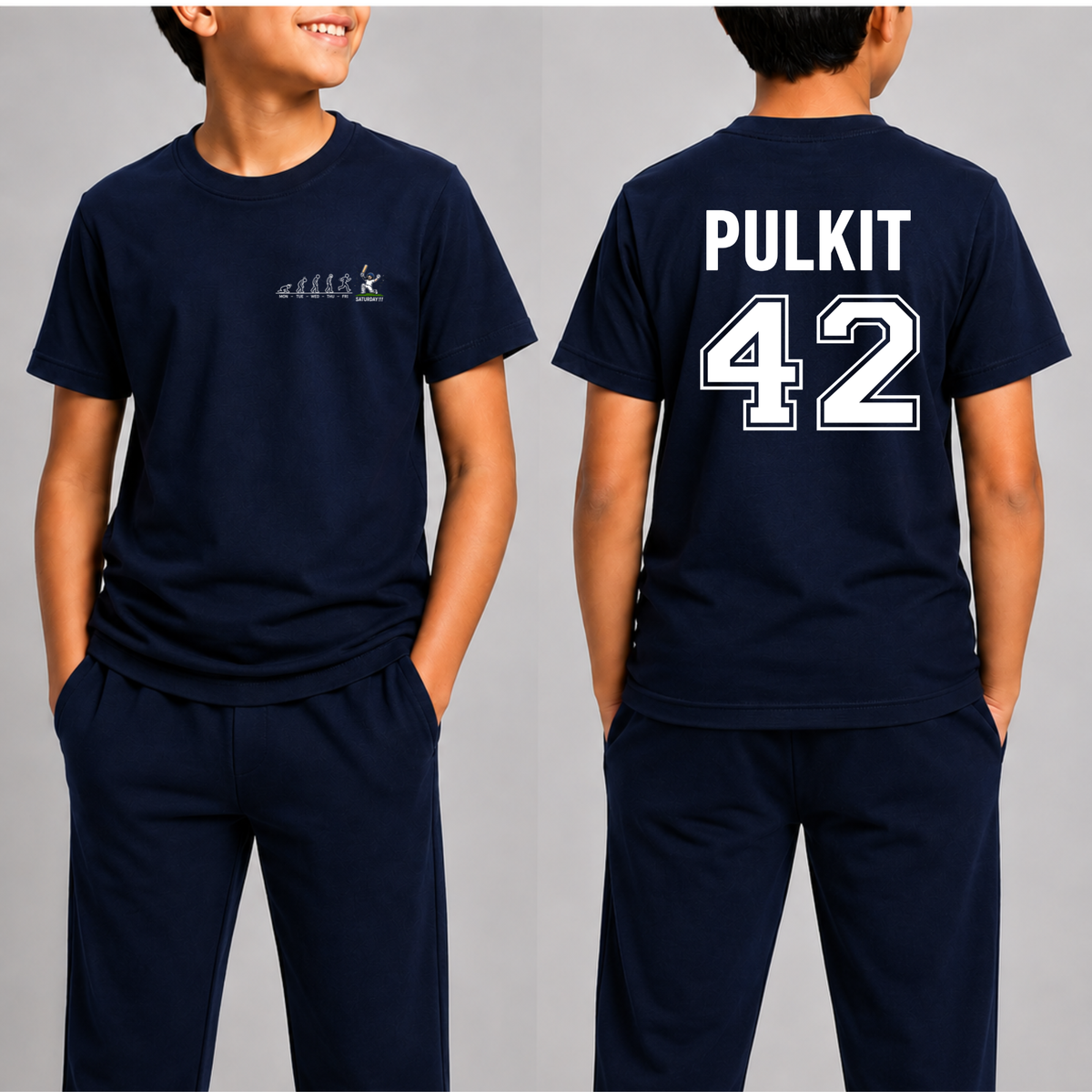 CUSTOMIZATION-ALL DAY CRICKET FRONT AND BACK PRINT-CLASSIC T-SHIRT