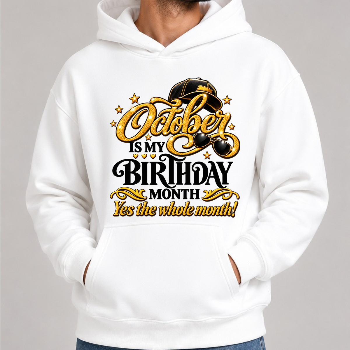 OCTOBER IS MY BIRTHDAY MONTH-MEN CLASSIC HOODIE