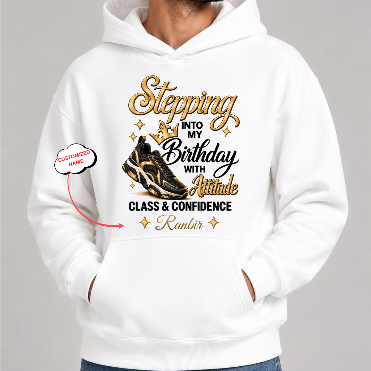 CUSTOMIZED-STEPPING WITH ATTITUDE, CLASS & CONFIDENCE CLASSIC HOODIE