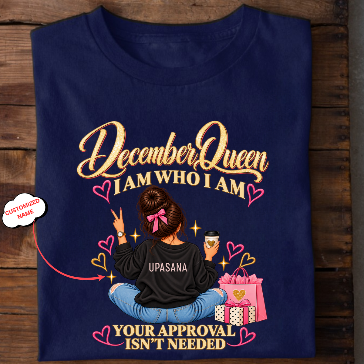CUSTOMIZED-DECEMBER QUEEN CLASSIC T-SHIRT