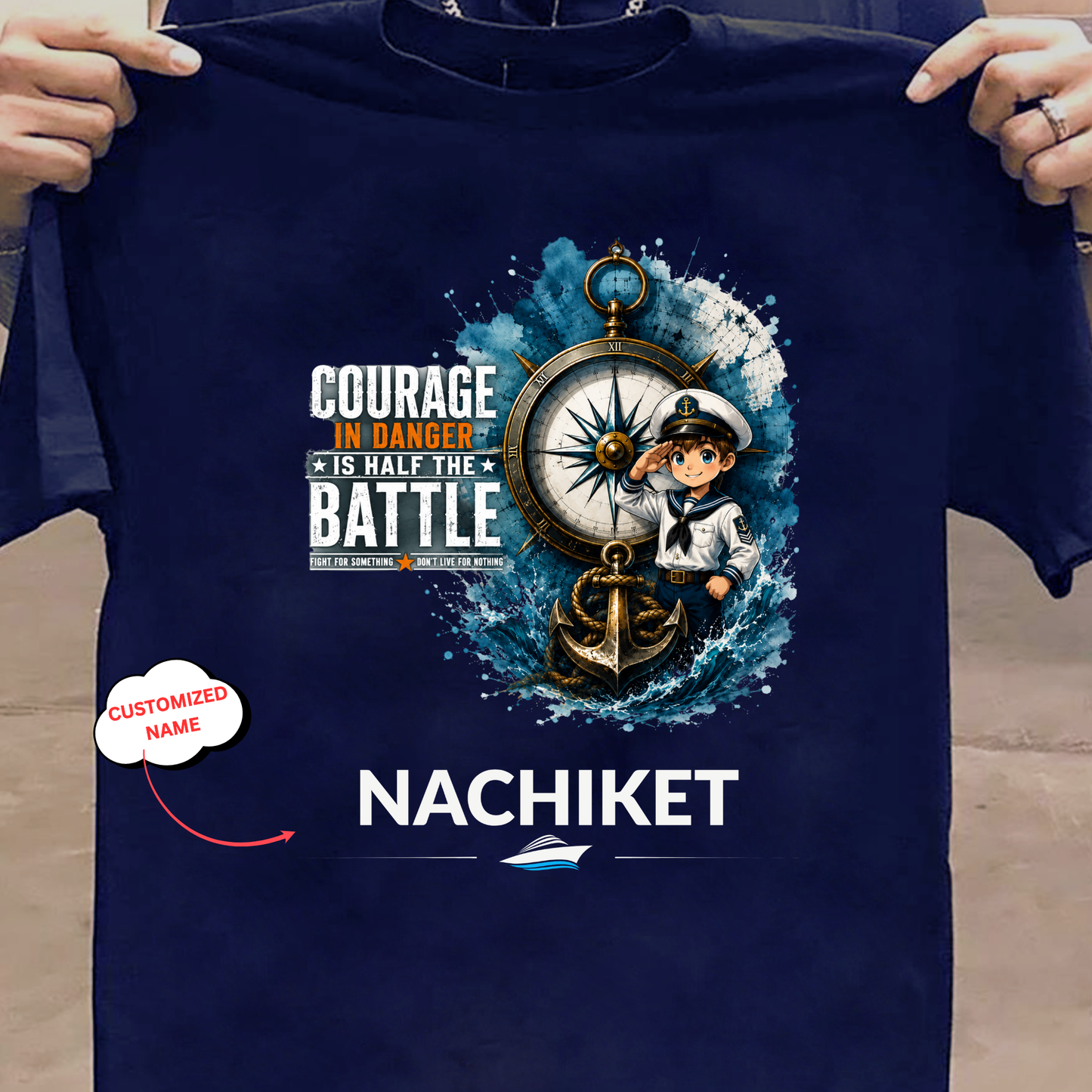 CUSTOMIZATION-COURAGE IN DANGER-CLASSIC T-SHIRT