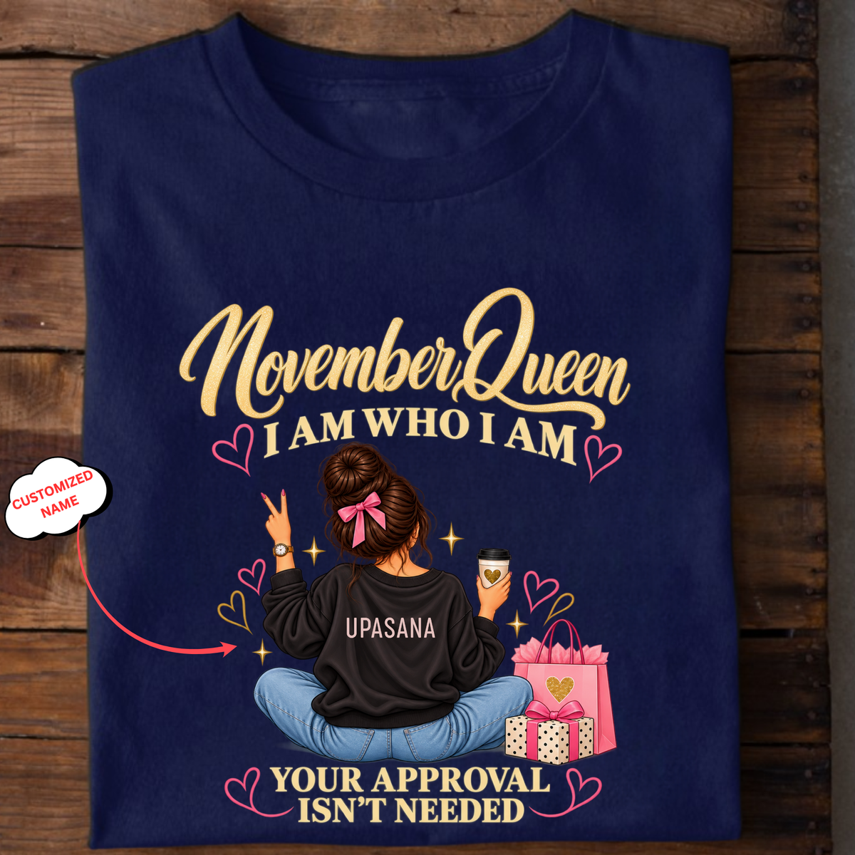 CUSTOMIZED-NOVEMBER QUEEN CLASSIC T-SHIRT