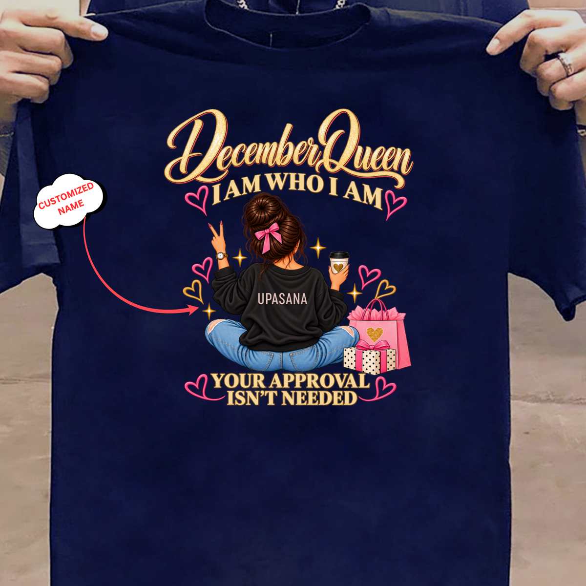 CUSTOMIZED-DECEMBER QUEEN CLASSIC T-SHIRT