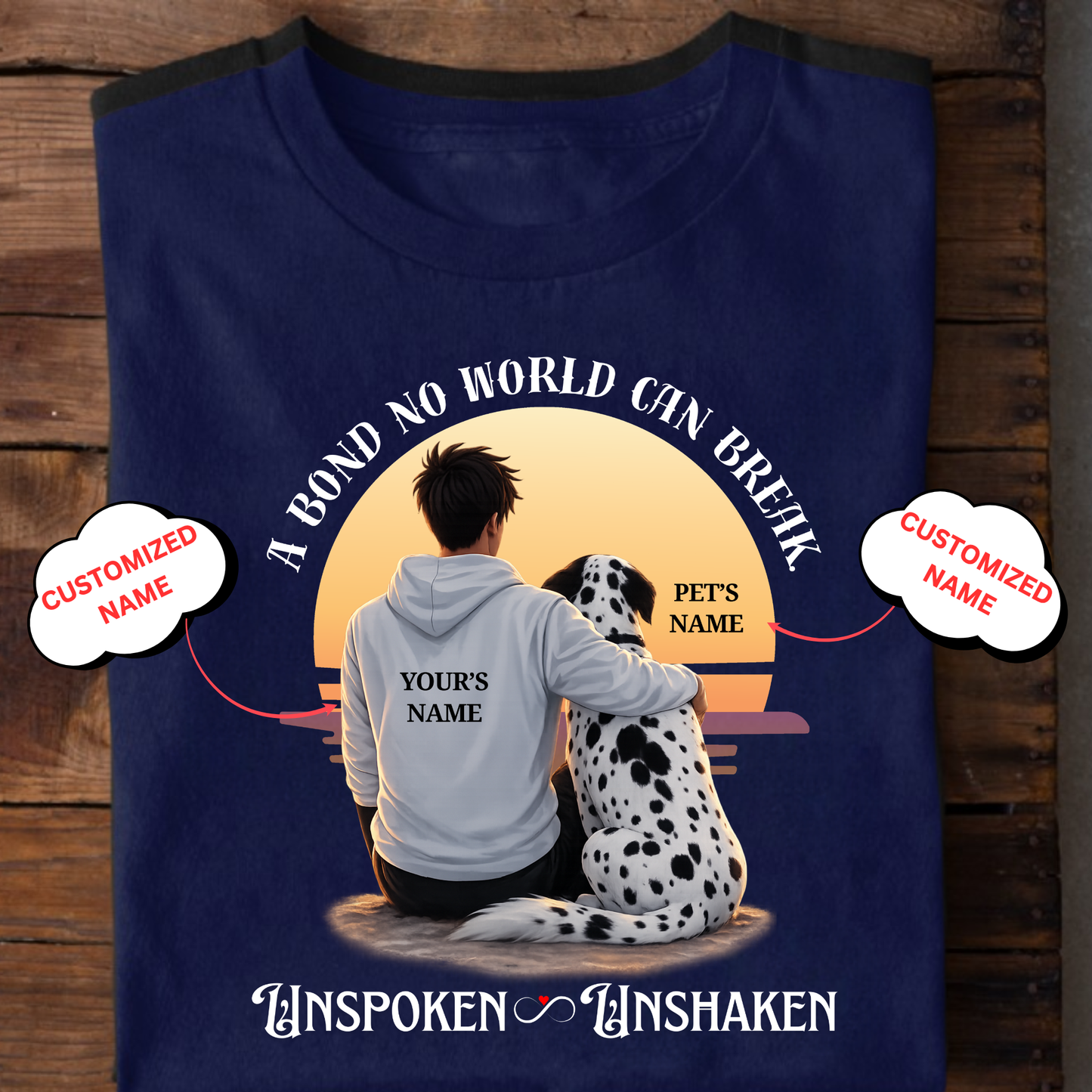 CUSTOMIZATION-UNSPOKEN,UNSHAKEN (PET LOVER)-PREMIUM MAN CLASSIC T-SHIRT