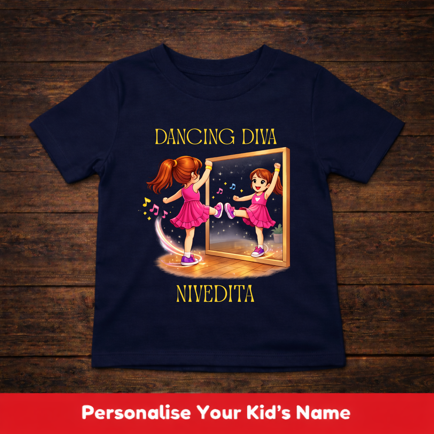 CUSTOMIZED-DANCING DIVA(DANCE)-GIRL KIDS T-SHIRT