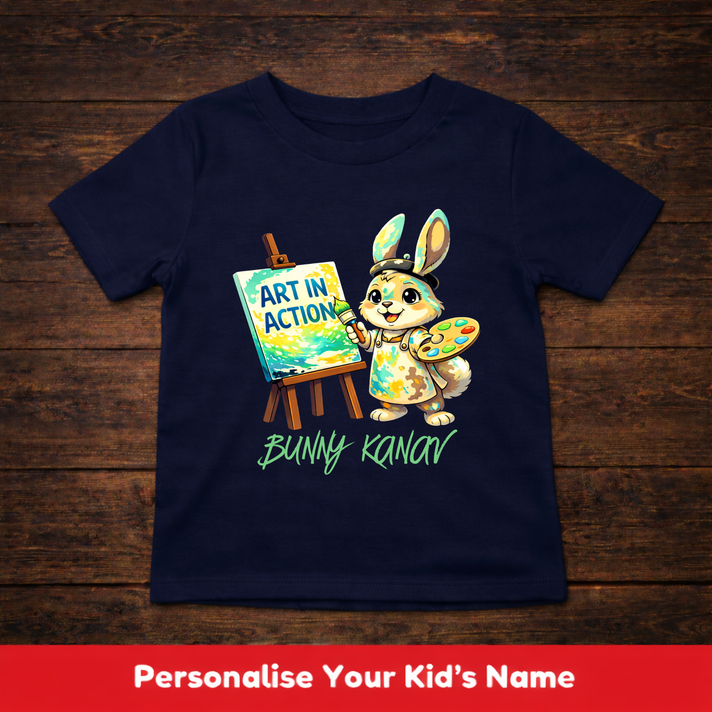 CUSTOMIZED-ART IN ACTION(ARTIST)-KIDS UNISEX T-SHIRT