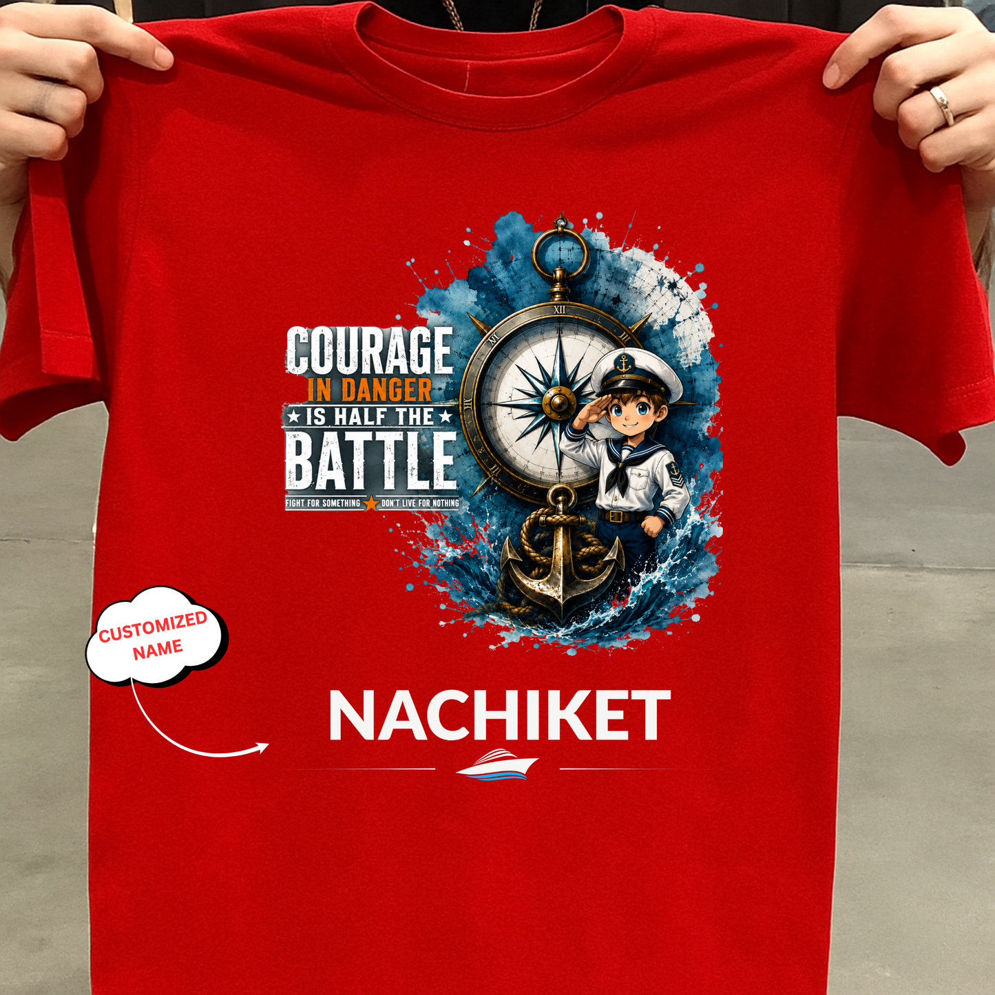 CUSTOMIZATION-COURAGE IN DANGER-CLASSIC T-SHIRT