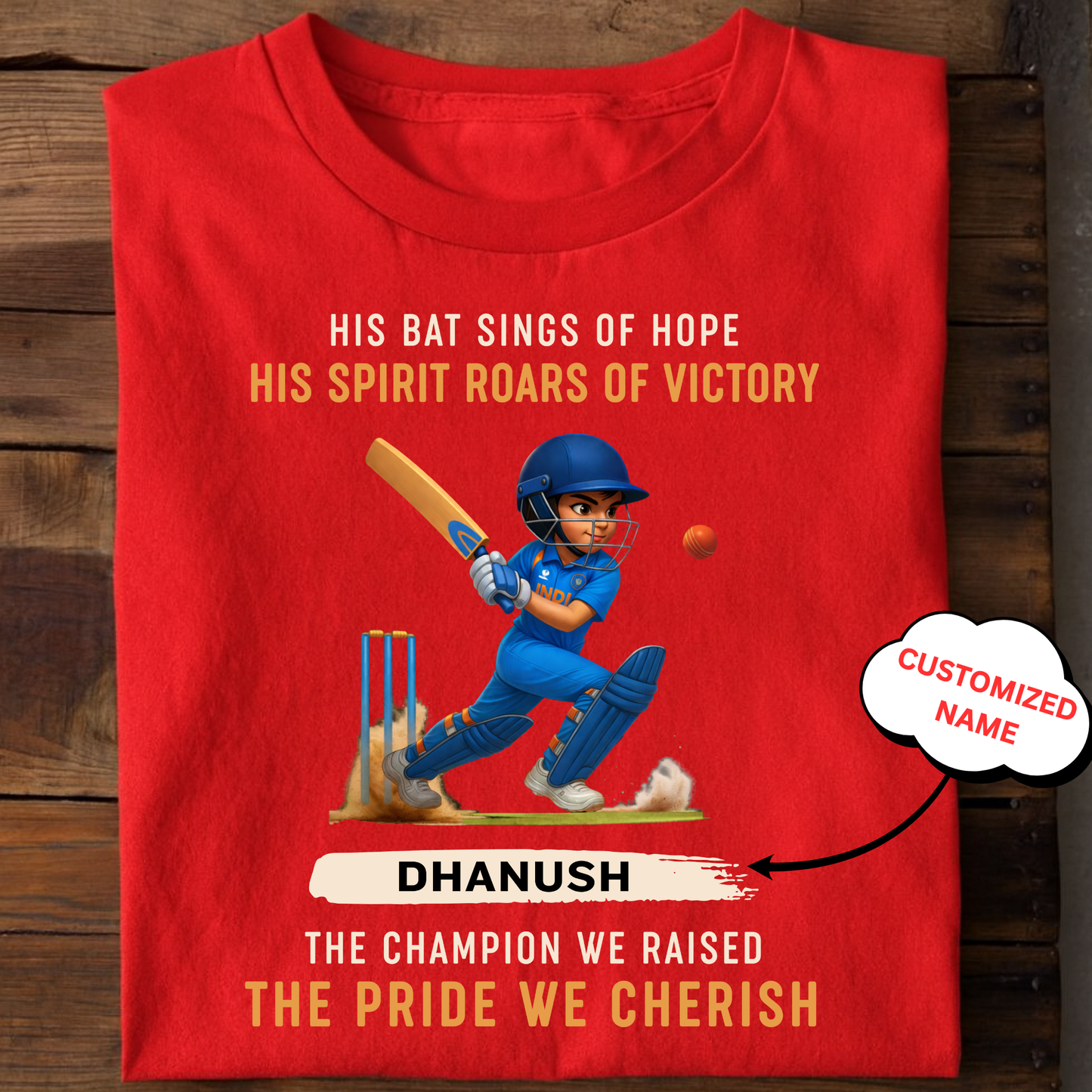 CUSTOMIZED-ROARS OF VICTORY (BOY) CRICKET CLASSIC T-SHIRT