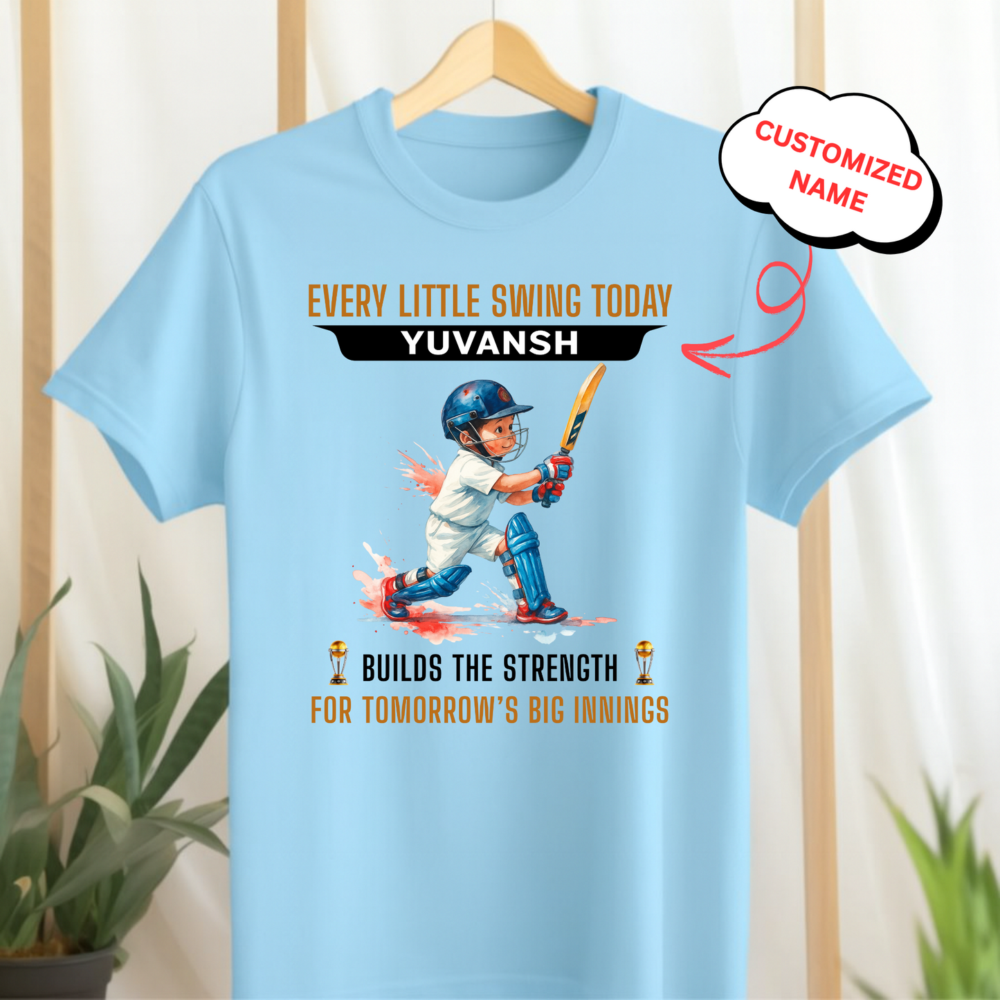 CUSTOMIZED-TOMORROW'S BIG INNING (CRICKET) CLASSIC T-SHIRT
