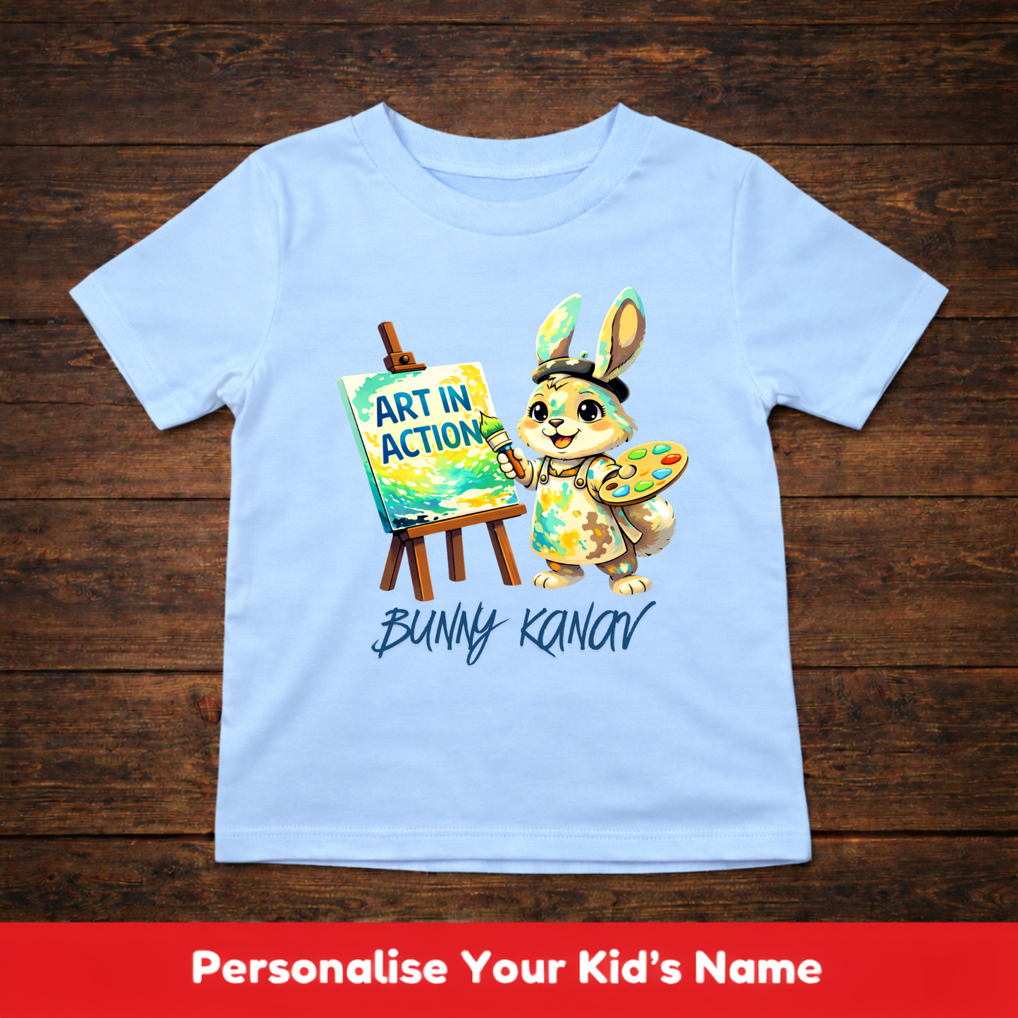 CUSTOMIZED-ART IN ACTION(ARTIST)-KIDS UNISEX T-SHIRT