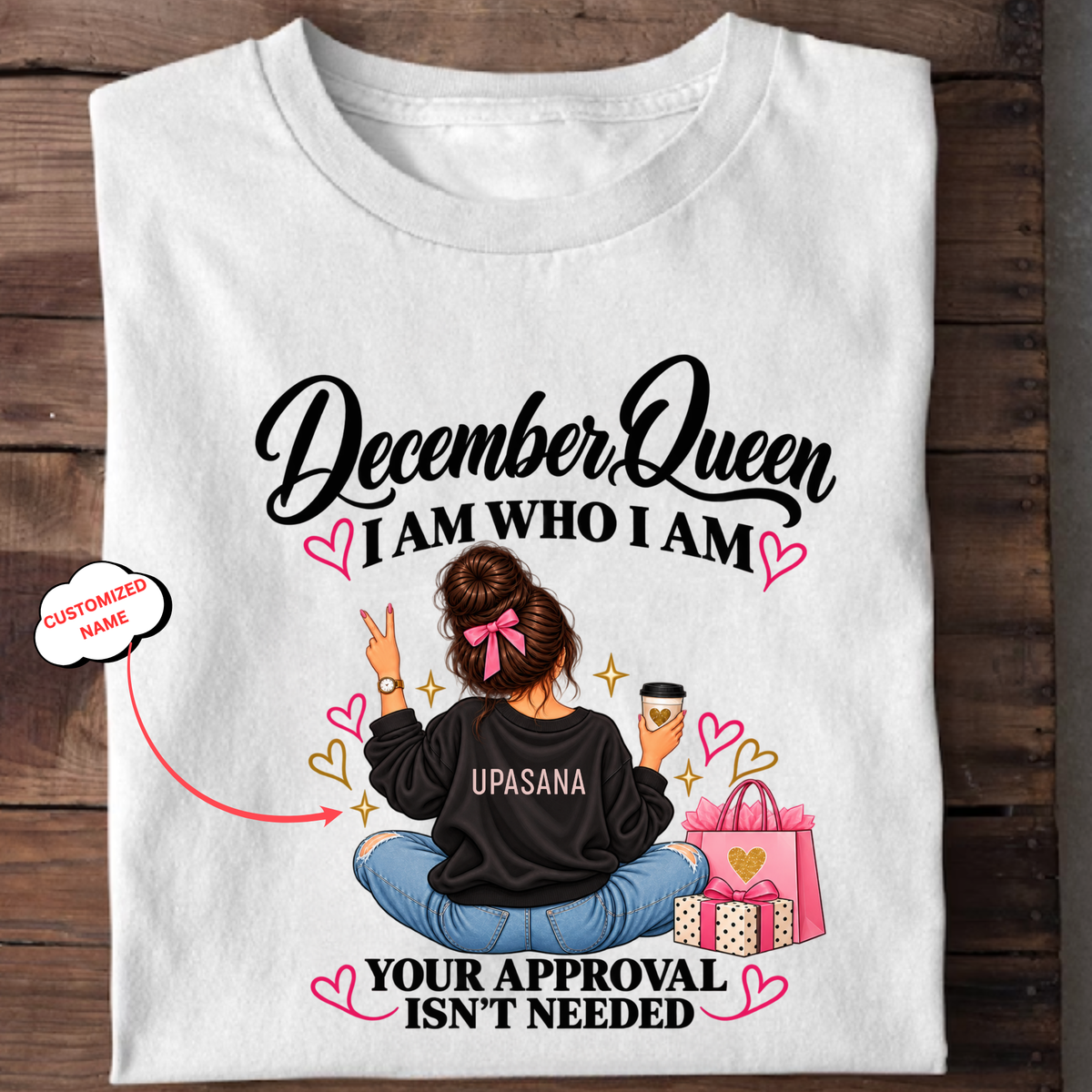 CUSTOMIZED-DECEMBER QUEEN CLASSIC T-SHIRT