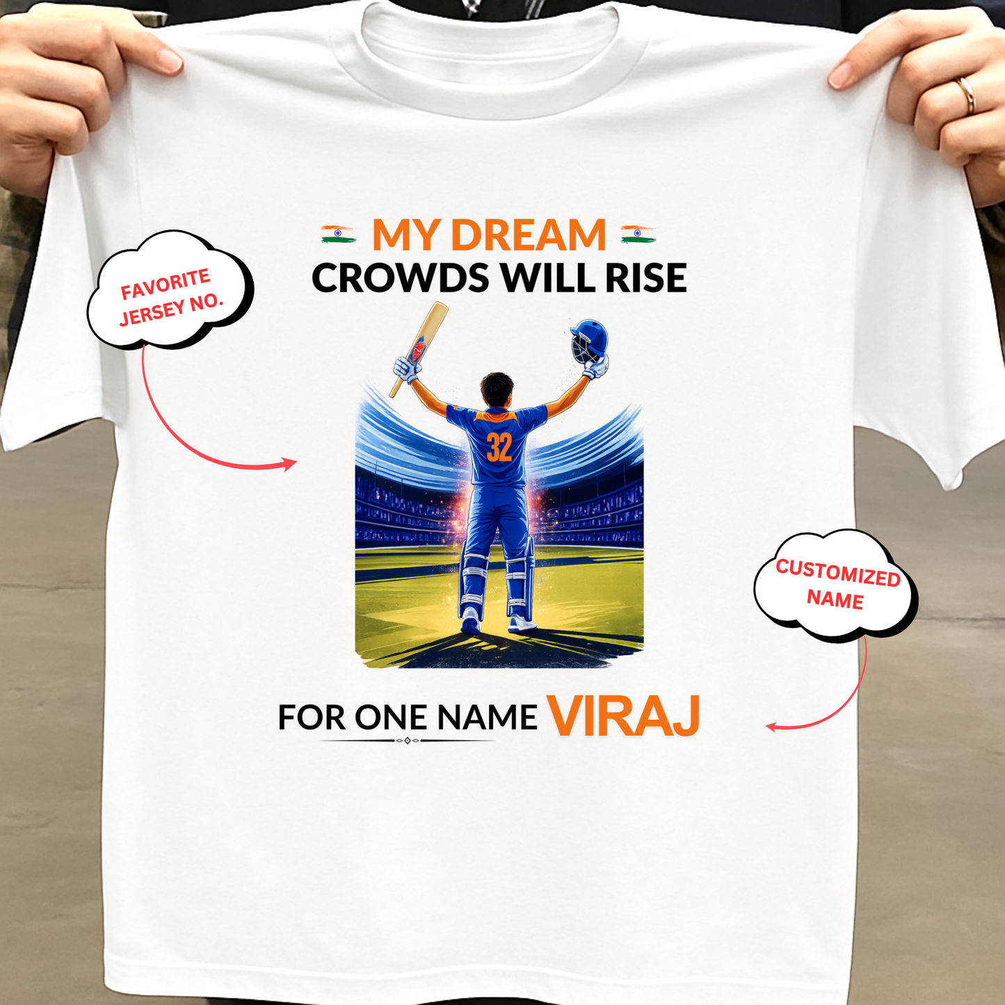 CUSTOMIZATION-MY DREAM-CROWDS WILL RISE-CLASSIC T-SHIRT