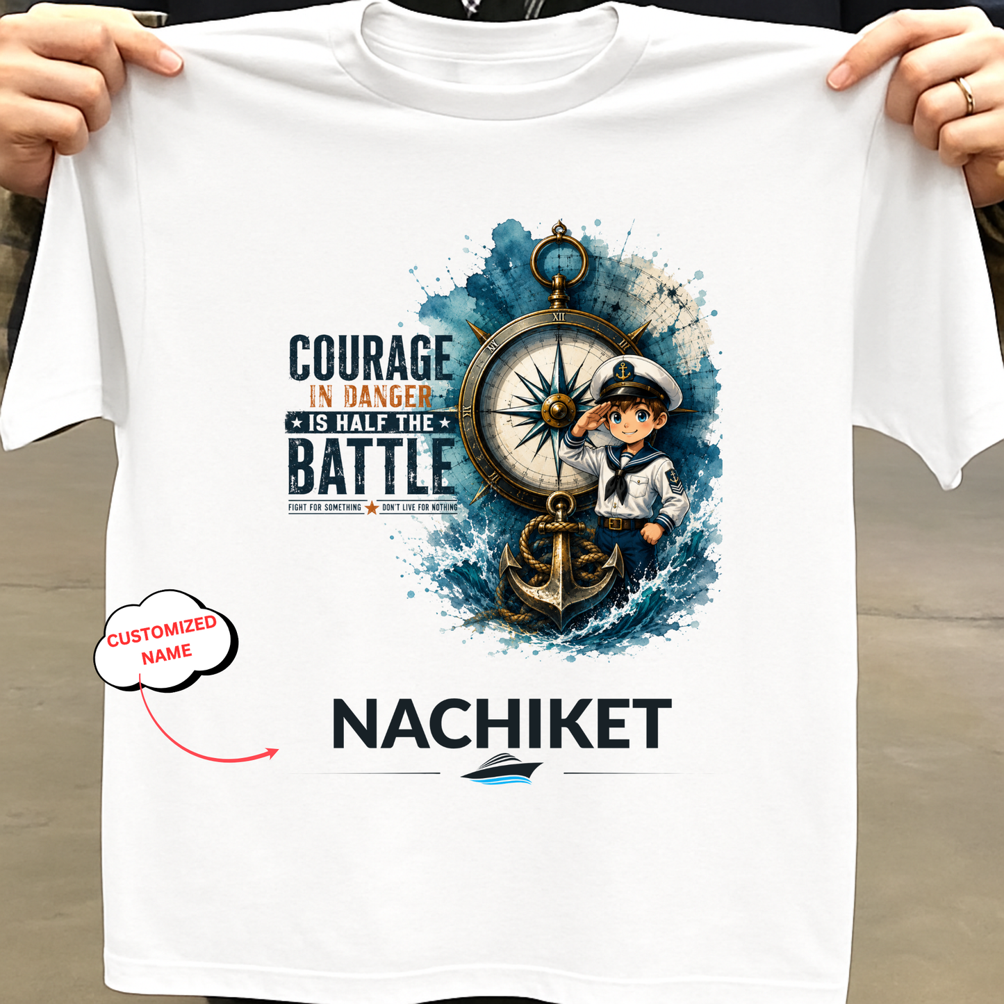 CUSTOMIZATION-COURAGE IN DANGER-CLASSIC T-SHIRT